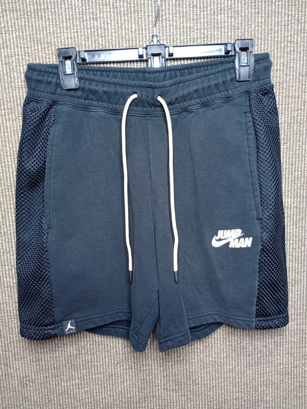 Nike Michael Jordan MJ Jumpman Fleece Shorts Black Mens Size Small Excellent